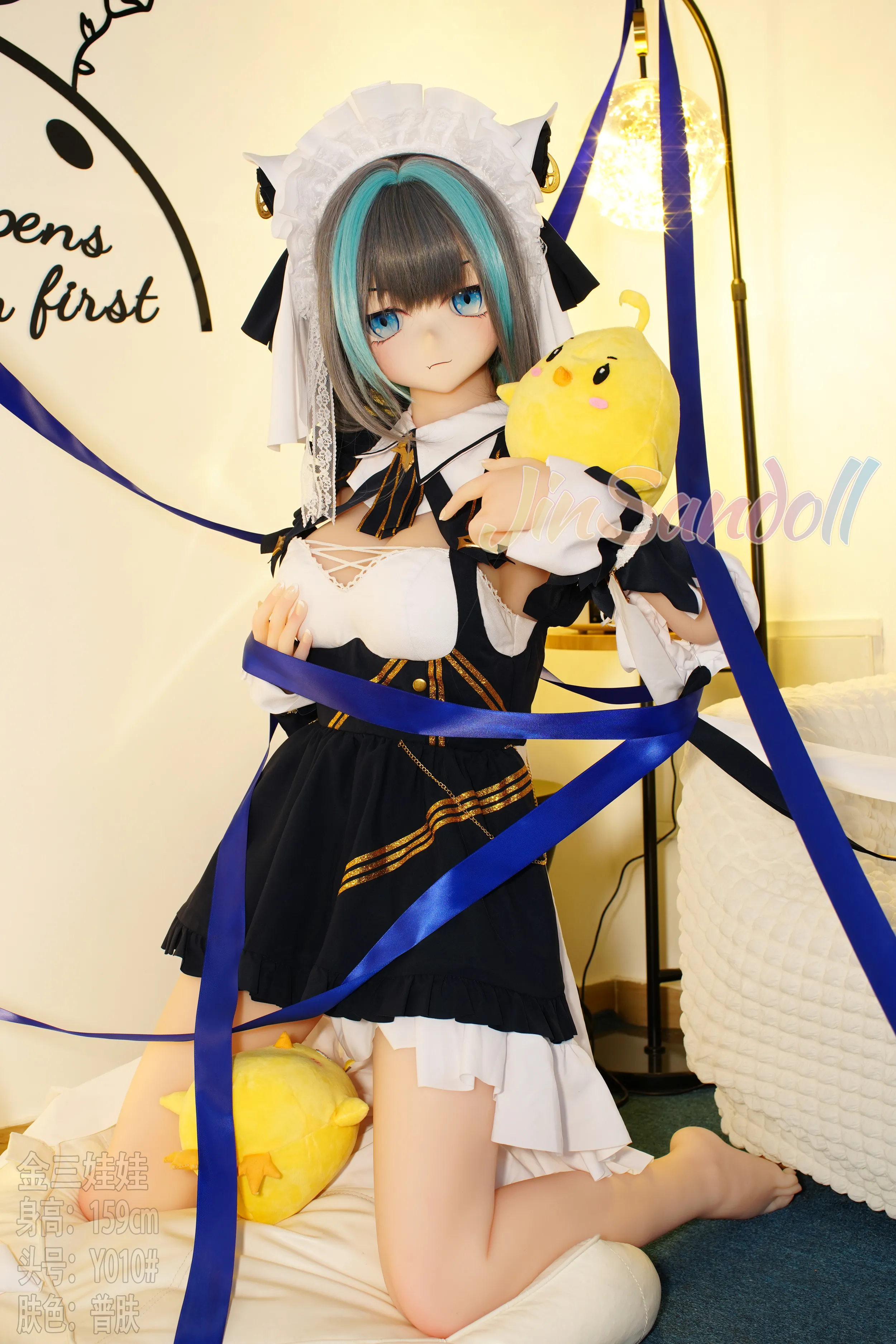 159cm (5ft3) H-Cup Poupée d'amour réaliste style anime Tête en PVC + corps en S-TPE Poupée sexuelle Tête #Y010